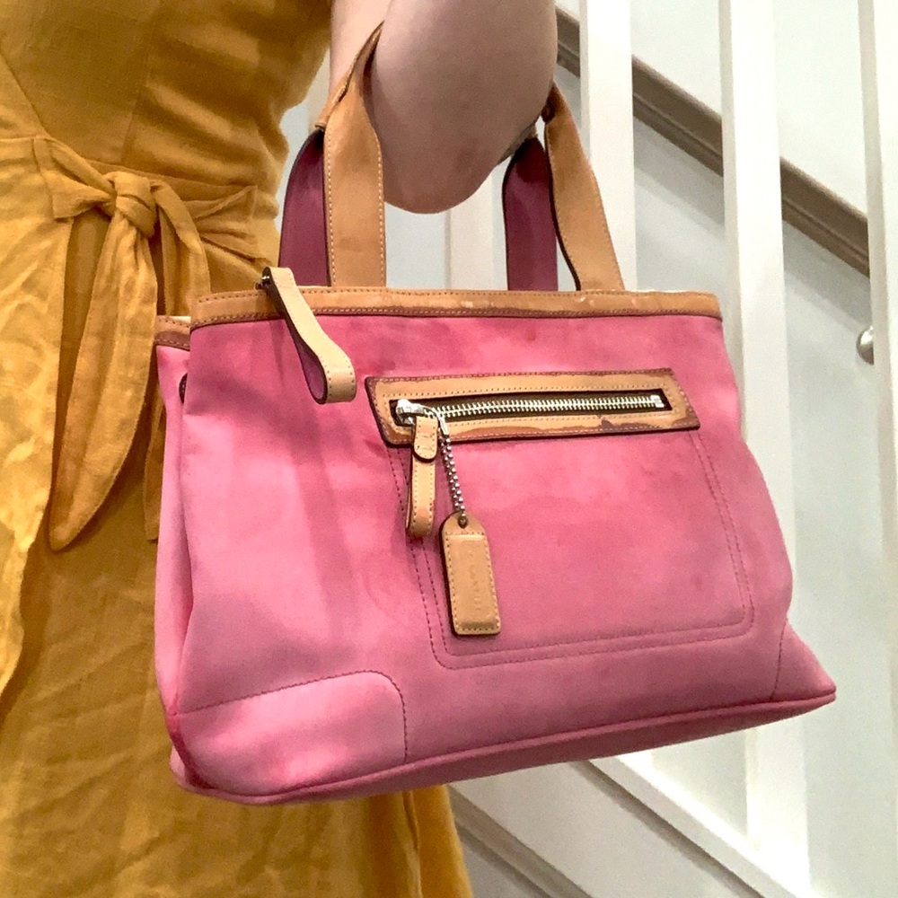 COACH✨Vintage Hampton Pink Y2K Dyed Handbag